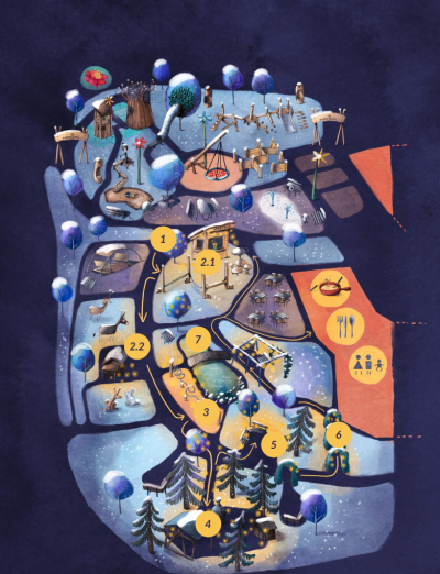 Solina-Park im Winter 'Im Licht der Wunderblume' Solina-Park im Winter 'Im Licht der Wunderblume'