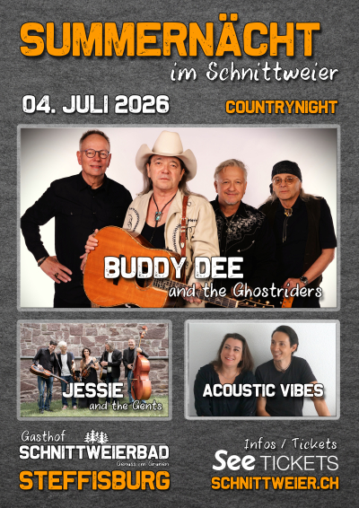 Summernächt im Schnittweier Countrynight mit Buddy Dee Summernächt im Schnittweier Countrynight mit Buddy Dee