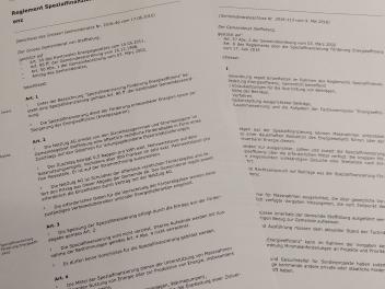 Überprüfung Spezialfinanzierung Förderfonds Energie