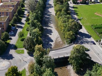 Bauarbeiten Zulg; Schulsteg bis Holzbrücke