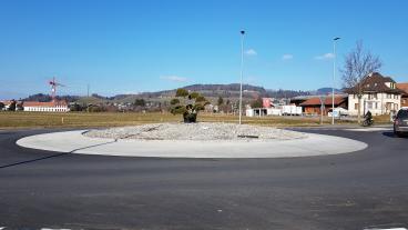 Verkehrskreisel vorher, Winter 2020